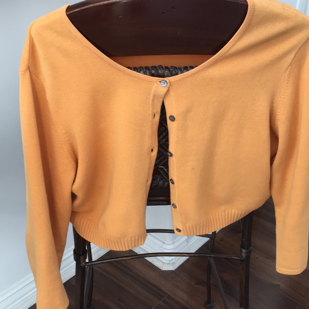 Preview Collections crop cotton orange sweater XL